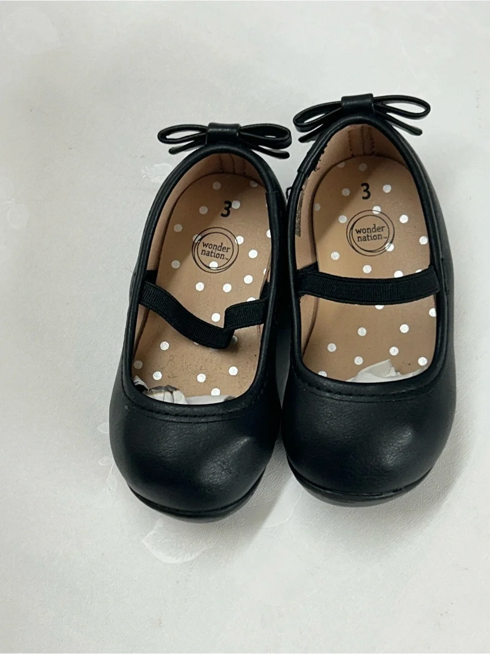 wonder nation Black Girls' Bow Mary Jane Dress Shoes